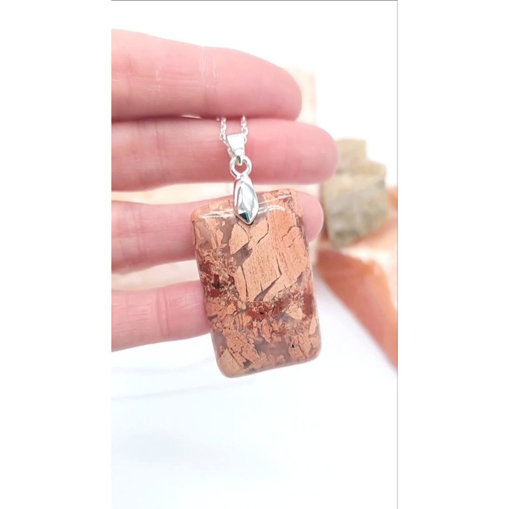 Jasper Necklace with Quartz Inclusions